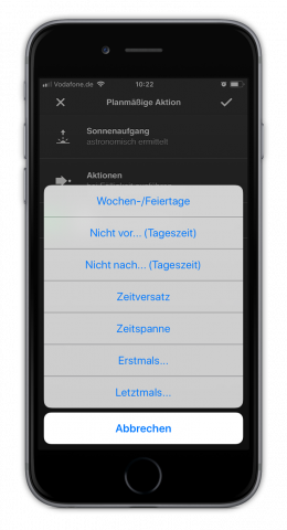 App Zeitgesteuerte Aktionen