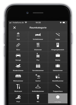 App Raumkategorien